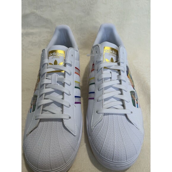 adidas Superstar Pride 2020 White Rainbow FY9022 Size 12 Men Brand New W/ Box main image 2
